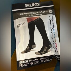 New. Black and Gray Compression Socks